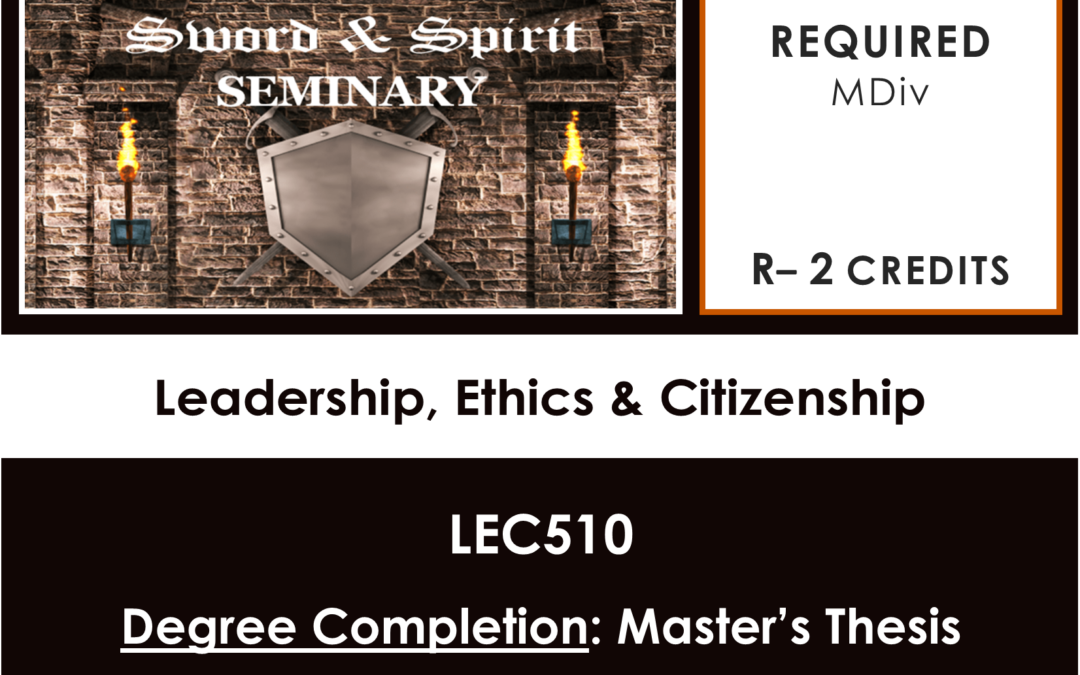 LEC510‒ Master’s Thesis: Description